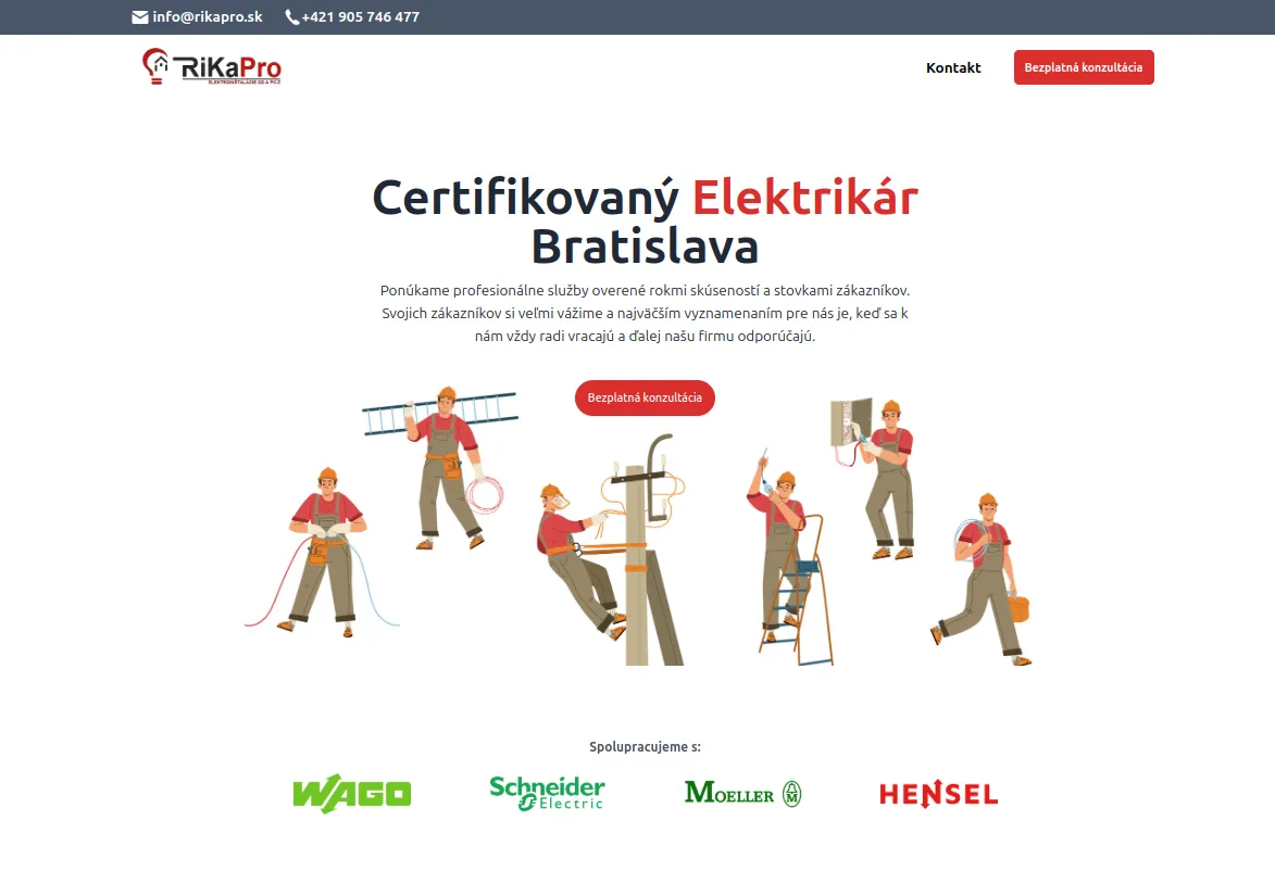 Budgetové a prezentačné weby – ukážka 1